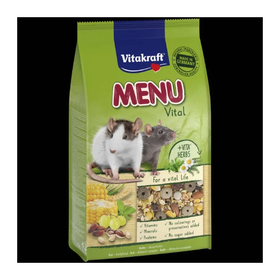 Vitakraft MENU VITAL Ratten - Teljes értékű eledel patkányok részére  (1kg)