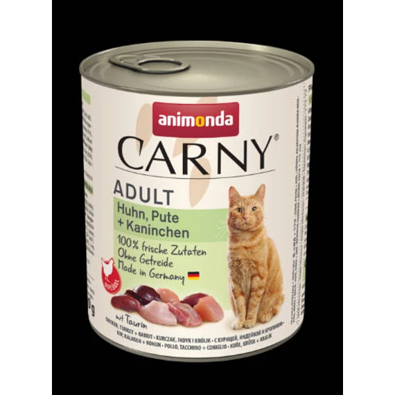 Animonda Carny Adult ( csirke,pulyka,nyúl) konzerv - Felnőtt macskák részére (800g)