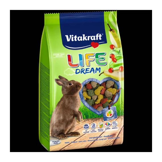 Vitakraft Life Dream (nyúl) - teljesértékű eledel (600g)
