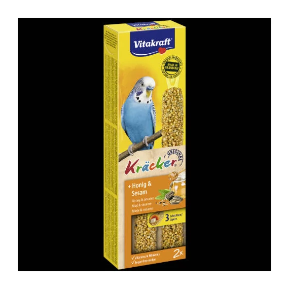 Vitakraft Kracker - Dupla rúd (méz,szezámmag) hullámos papagájok részére (60g)