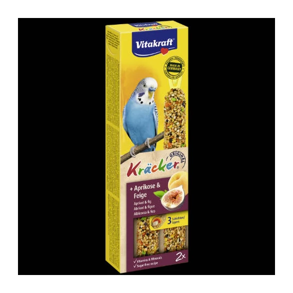 Vitakraft Kräcker - Dupla rúd (sárgabarack, füge) hullámos papagájok részére (60g)