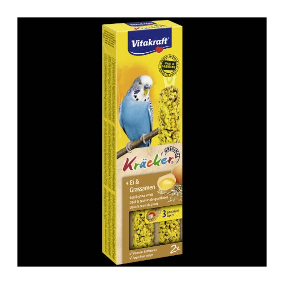 Vitakraft Kräcker - Dupla rúd (tojás,fűmag) - kiegészítő eleség hullámos papagájok részére (54g)