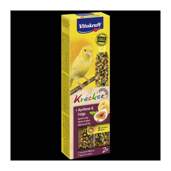 Vitakraft Kracker - Dupla rúd (sárgabarack,füge) Kanári madarak részére  (60g)