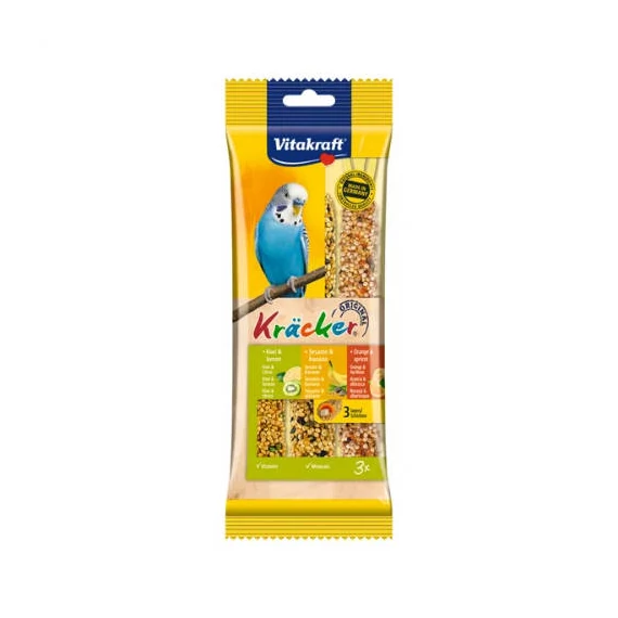 Vitakraft rúd 112g Triplarúd hullámos papagájnak kiwi & banán & narancs & szezámmag