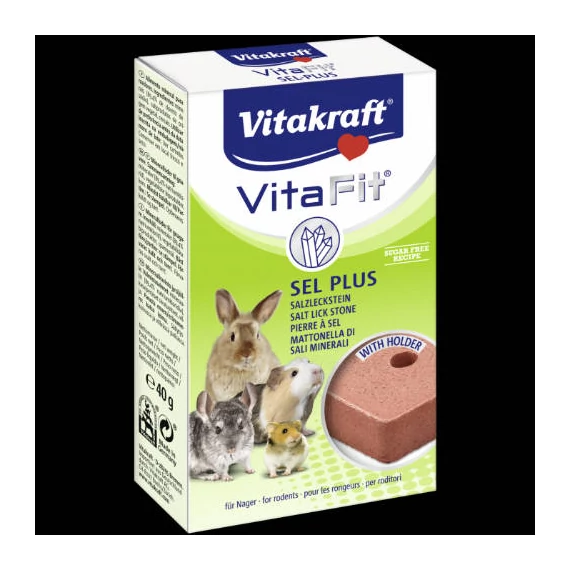 Vitakraft Vita Fit® Sel-plus Salzleckstein - nyalósó (ásványi anyagokkal) rágcsálóknak (40g)