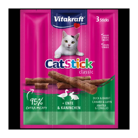 Vitakraft Cat Stick Mini - jutalomfalat (nyúl,kacsa) macskák részére (3x6g)