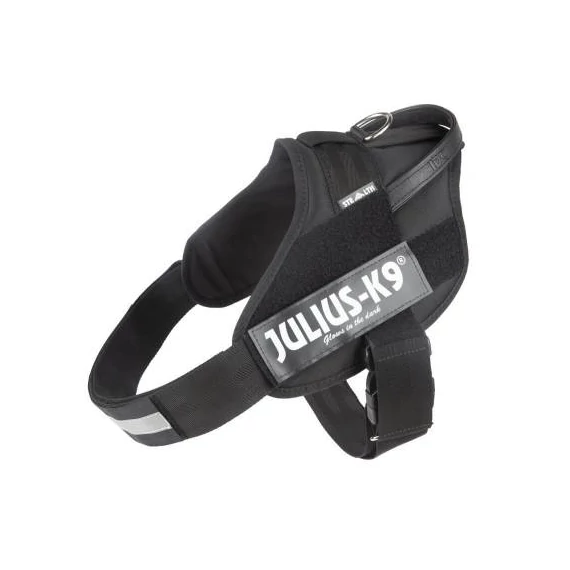 Julius-K9 IDC® Stealth® - Powerhám (fekete szín,felirattal) kutyák részére (2-es méret)