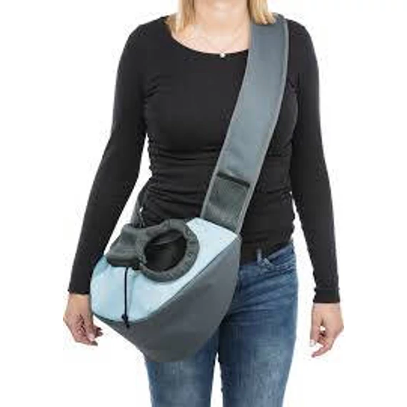 KT25.Trixie Sling Front Carrier - féloldalas szállítótáska (világosszürke/sötét szürke) kutyák részére (50x25x18cm)