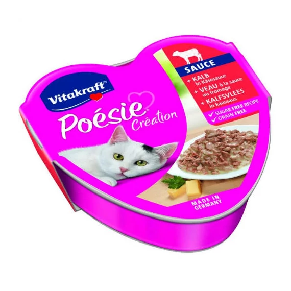 Vitakraft Poésie Sauce alutálkás - nedveseledel (borjú,sajtszósz) macskák részére 85g