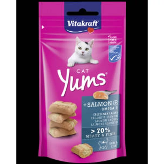 Vitakraft Cat Yums Snack - puha jutalomfalat (lazaccal) macskák részére (40g)