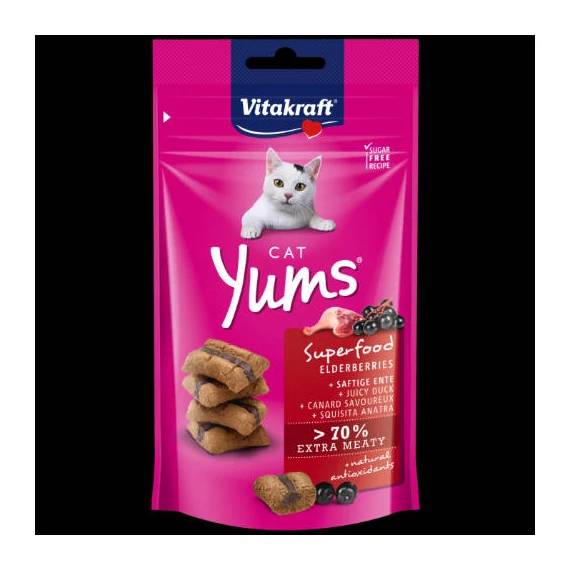 Vitakraft Cat Yums Snack - puha jutalomfalat (kacsával) macskák részére (40g)