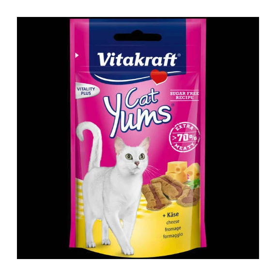 Vitakraft Cat Yums Snack - puha jutalomfalat (sajttal) macskák részére (40g)