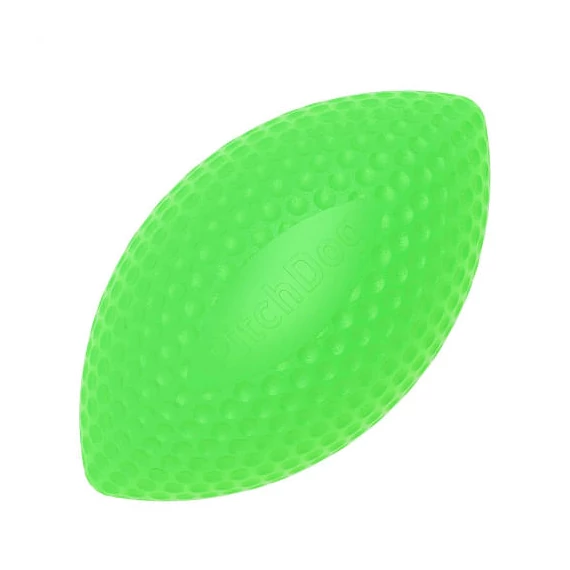 PitchDog Extremely Durable And Safe Football Dog Toy - játék (rögbi labda,lime) kutyák részére (9cm)