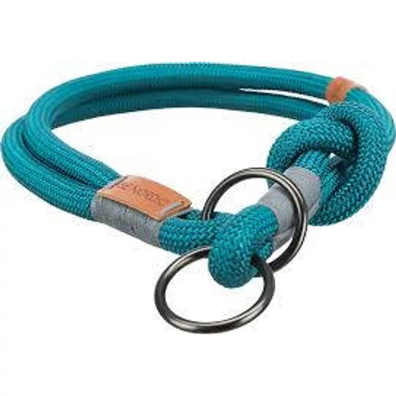 KT25.Trixie Be Nordic Collar - nyakörv fonott kötélből (petrolkék/szürke) S (35cm/Ø6mm)