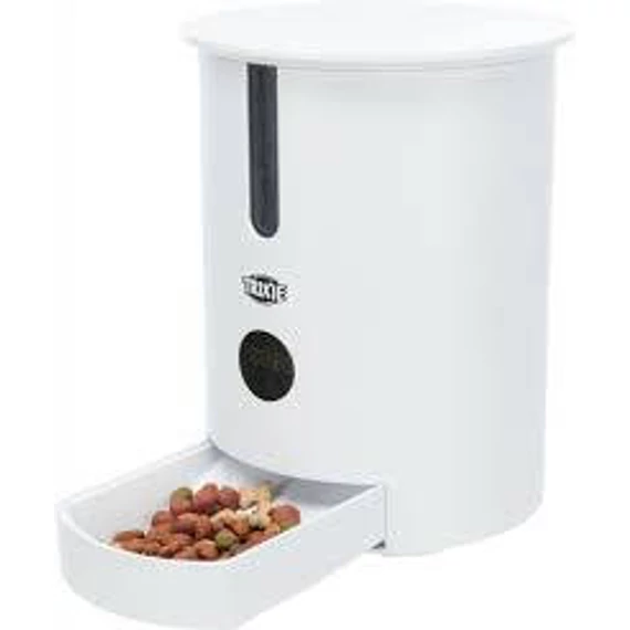 KT24: Trixie TX9 Automatic Food Dispenser - autómata etető (fehér) 2.8 l/22×28×22cm