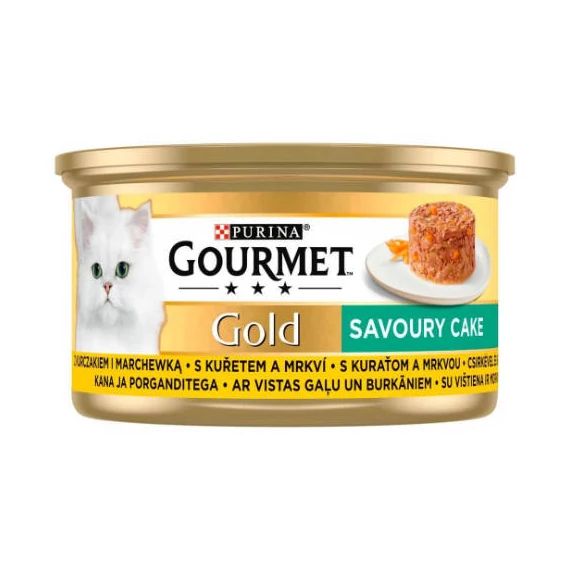 Gourmet Gold Savoury Cake - Nedves eledel (csirke,sárgarépa) macskák részére (85g)