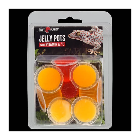 Repti Planet Jelly Pots - kiegészítő takarmány (gyümölcs zselé) hüllők és gerinctelenek részére (8db)