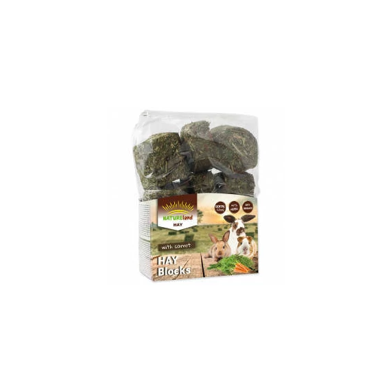 NatureLand Hay Blocks - széna kockák (sárgarépával) rágcsálók részére (600g)