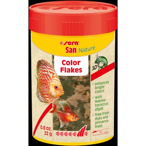 Sera San nature (színélékítő) - lemezes táplálék díszhalak számára (100ml)