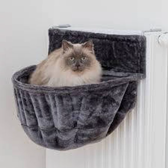 KT24:Trixie Cuddly Bag XXL for Radiator - kuckó radiátorra (sötétszürke) macskák részére (55x15x36cm)
