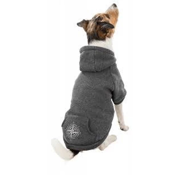 KT25.Trixie BE NORDIC Hoodie Pullover - kapucnis pulóver (szürke) kutyák részére (M) 55cm