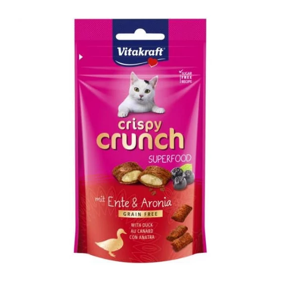 Vitakraft Crispy Crunch - jutalomfalat (kacsa & aronia) macskák részére (60g)
