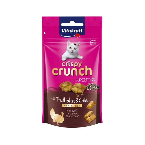Vitakraft Crispy Crunch - jutalomfalat (pulyka&chiamag) macskák részére (60g)