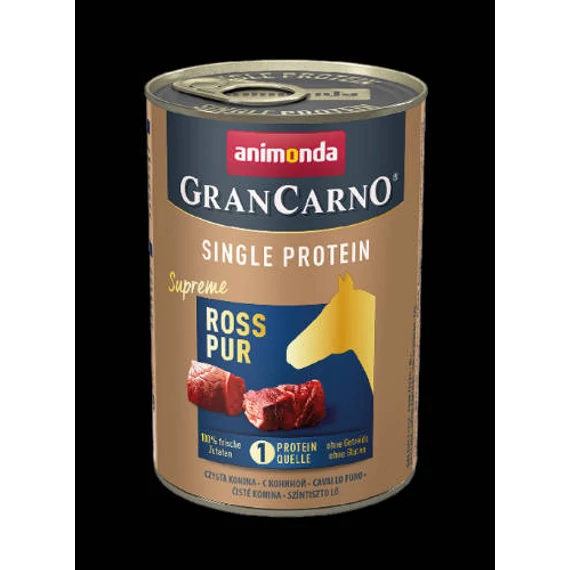 Animonda GranCarno Adult (single protein) konzerv - Felnőtt kutyák részére, lóhússal (400g)