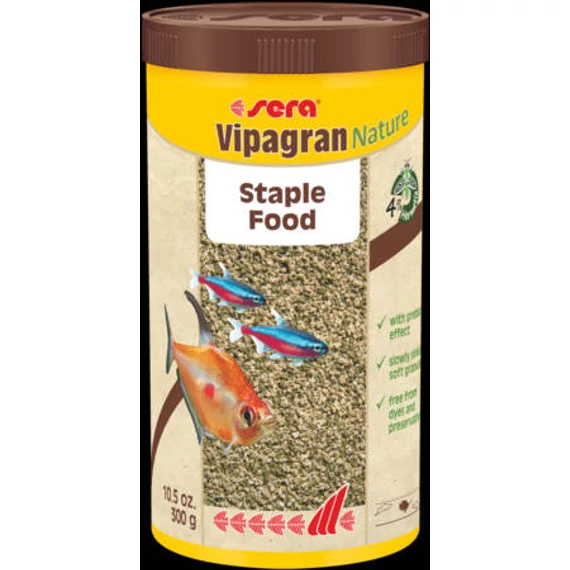 Sera Vipagran nature - granulátum táplálék díszhalak számára (1000ml/300g)