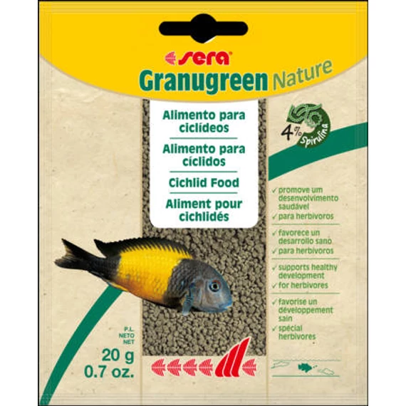 Sera Nature Granugreen - granulátum táplálék díszhalak részére (20g)
