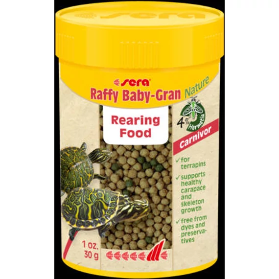 Sera Nature Raffy Baby-Gran - Granulátum táplálék hüllők részére (100ml/30g)