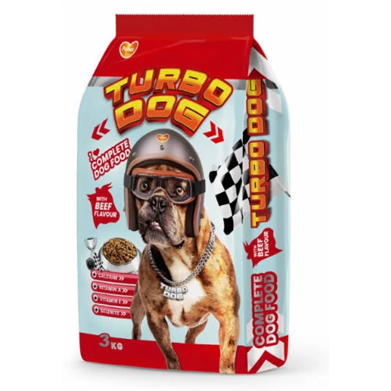 Panzi Turbó Dog Adult Beef (marha) száraztáp - Felnőtt kutyák részére (3kg) - raklapos (144db)