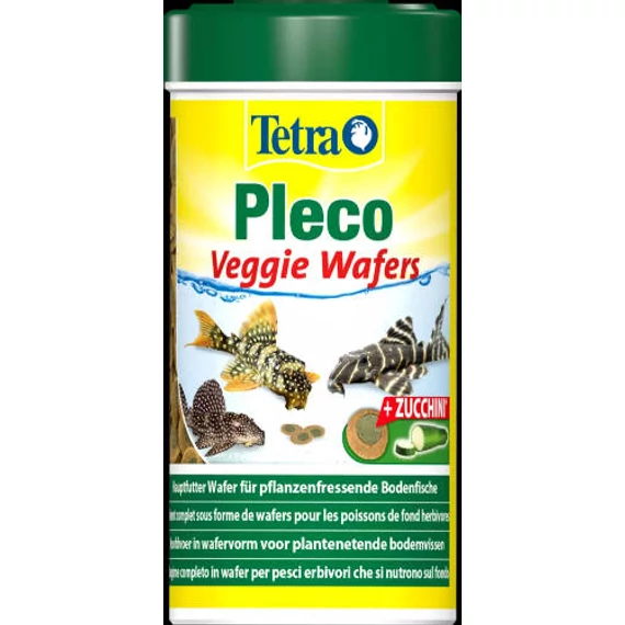 Tetra Pleco Veggie Waffers - Szemcsés eledel (növény) talajlakó díszhalaknak (250ml)