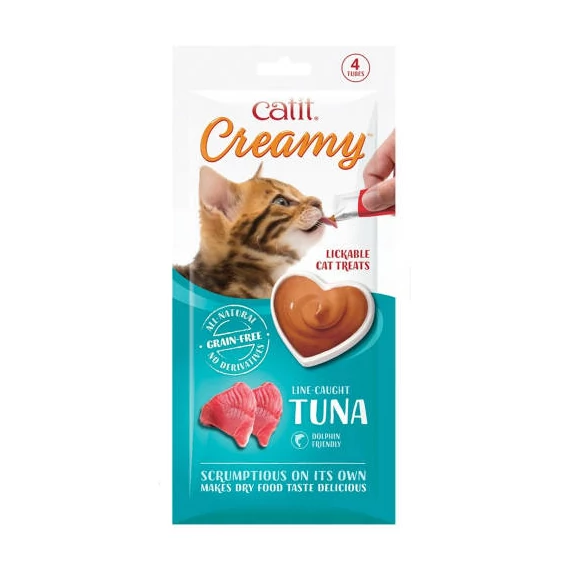 Catit Creamy tuna - jutalomfalat krém (tonhalas) macskák részére (4x10g)