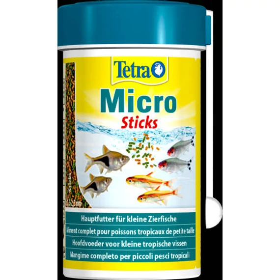 Tetra Micro Sticks - főtáplálék (lebegő, lassan süllyedő) apró díszhalak részére (100ml/45g)