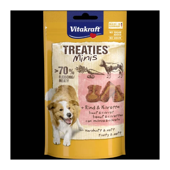 Vitakraft Treaties MINIS - jutalomfalat (marha,sárgarépa) kutyák részére (48g)