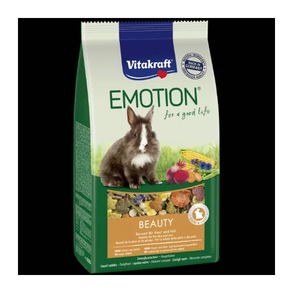 Vitakraft Emotion Beautiy All Ages Rabbit - Teljes értékű eledel (egészséges bőr,szőr) törpenyulak részére (600g)