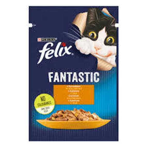 Felix Fantastic - alutasakos (csirke) nedves eledel aszpikban macskák részére (85g)