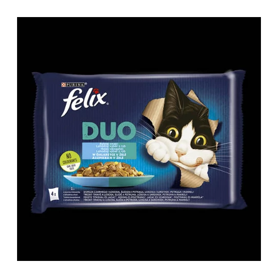 Felix Fantastic DUO halas válogatás aszpikban, 4x85g
