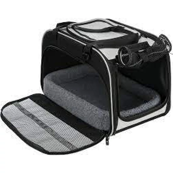 Trixie Living & Transport Bag Valery - szállítótáska (fekete,szürke) kutyák részére (29x31x49cm)