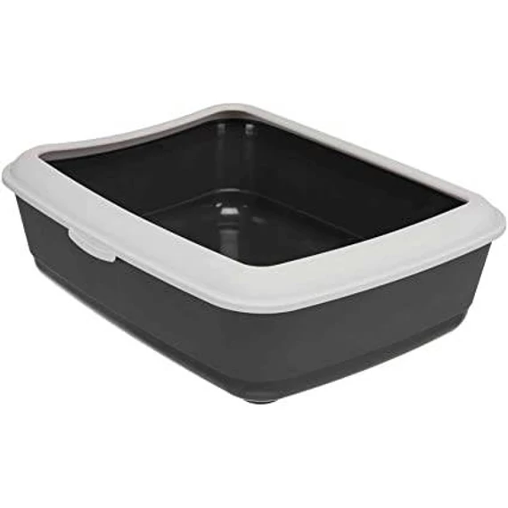 Trixie Litter Tray - peremes macska wc (sötét szürke/fehér) macskák részére (37x15x47cm)