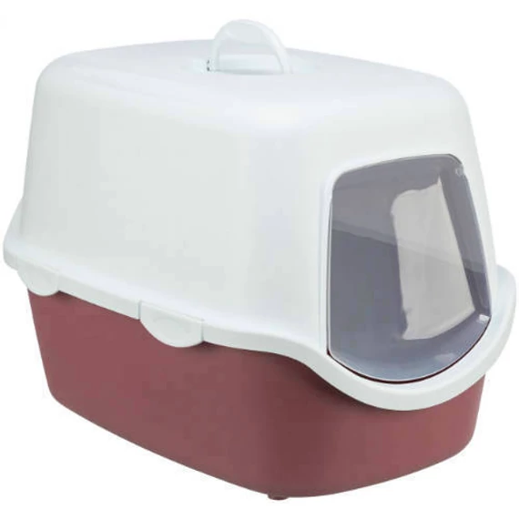 Trixie Vico Cat Litter Tray - Fedeles macska WC (berry/fehér) 40x40x56cm
