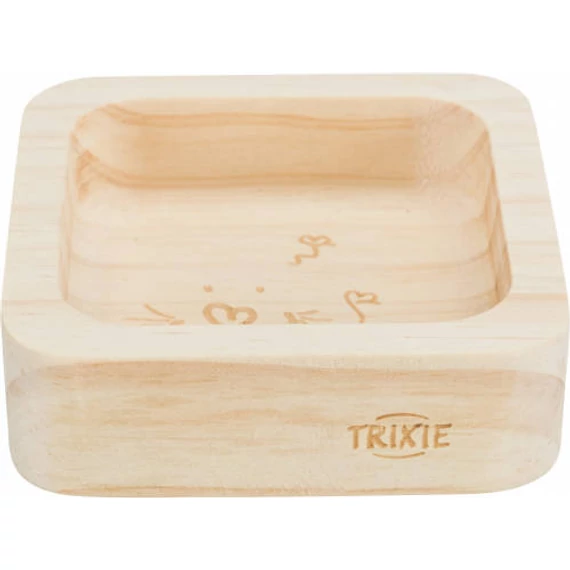 KT24:Wooden Bowl - tál (kezeletlen fa) rágcsálók részére (60ml, 8x8cm)