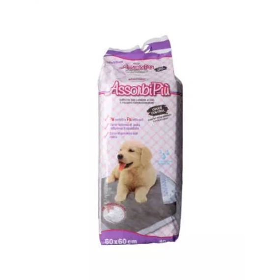 AssorbiPiu Hygiene Pad Nappy - Helyhez szoktató - kutyapelenka (aktív szénnel) 60x60cm (40db)