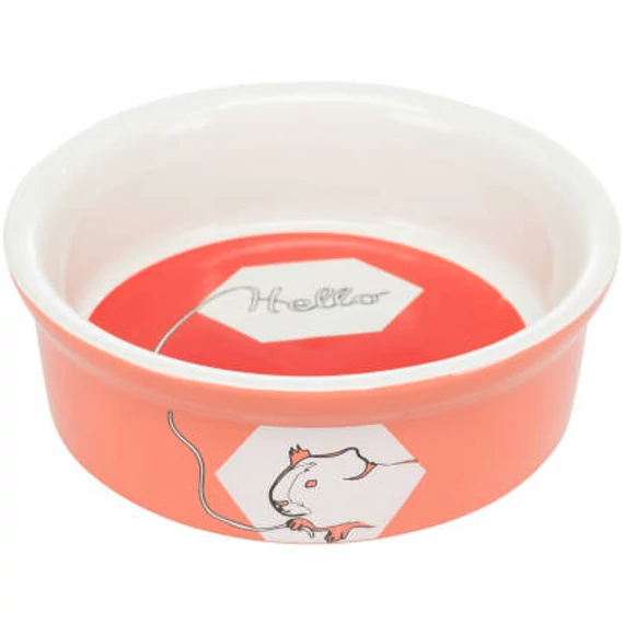 Trixie Ceramic Bowl - kerámia tál (mintás, többféle színben) tengerimalacok részére (240ml /Ø11cm)
