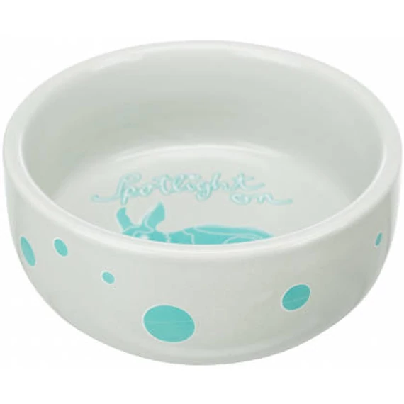 Trixie Ceramic Bowl - kerámia tál (pöttyös, többféle színben) nyulak részére (250ml /Ø11cm)