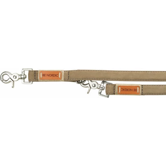 KT23.trixie 17451 NORDIC álllítható póráz, bőr, L-Xl: 2m/25mm, homok színű