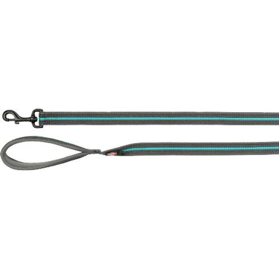 KT25.Trixie Fusion Leash Extra Long - extra hosszú póráz (szürke,óceánkék) kutyák részére (S-L) 1.8m/17mm