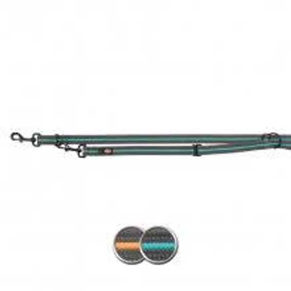 KT25.Trixie Fusion Adjustable Leash - állítható póráz (szürke,óceánkék) kutyák részére (L-XL) 2m/25mm