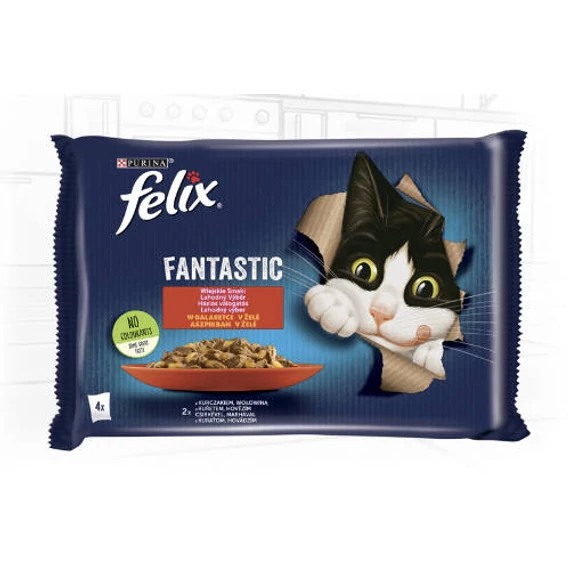 Felix Fantastic (marha,csirke) aszpikban (4x85g)